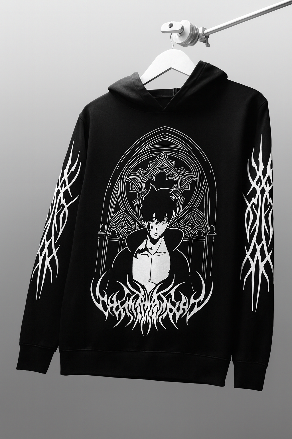 JIN WOO / SOLO LEVELING / BALACLAVA ZIPPER HOODIE