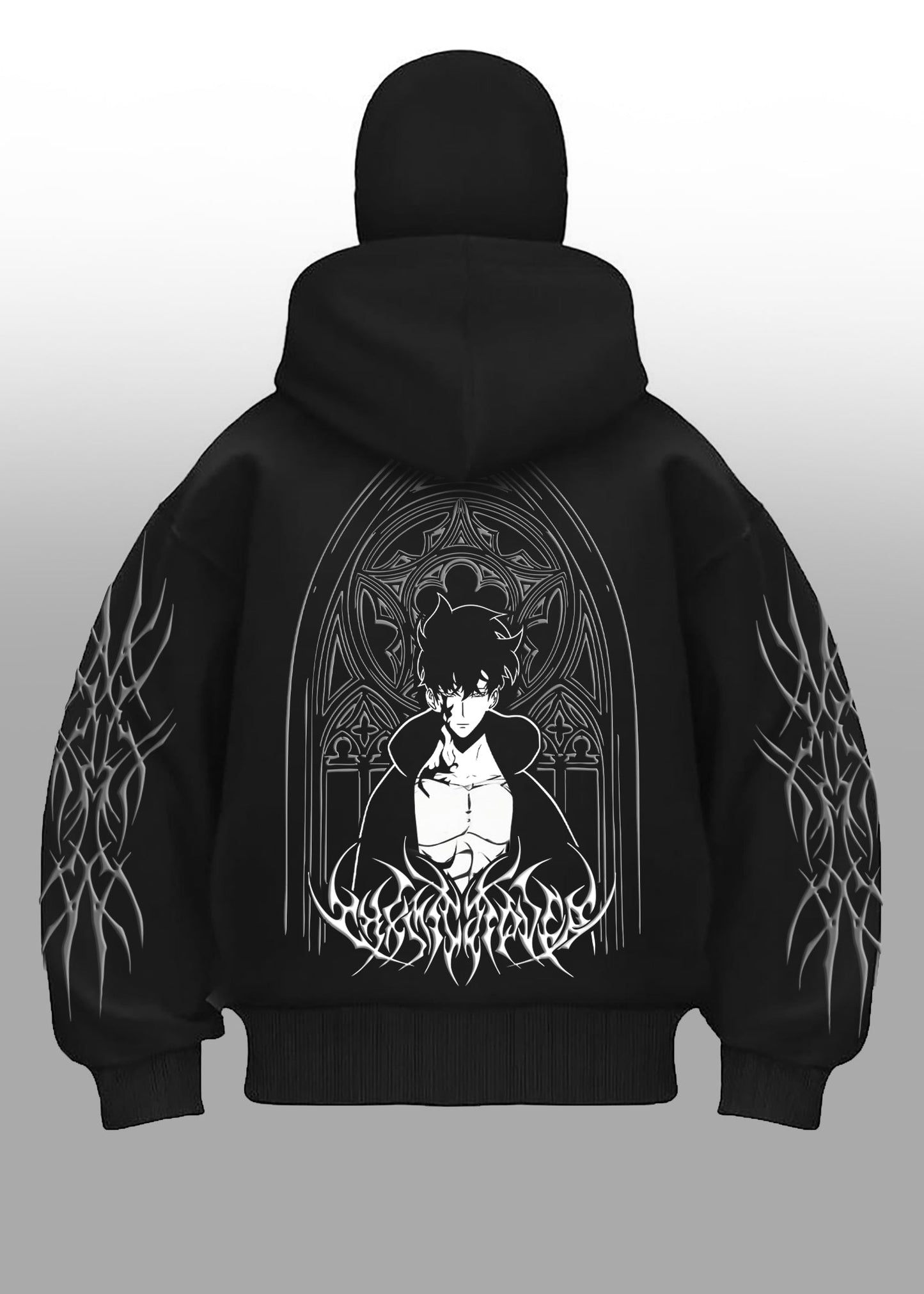 Solo Leveling Jin Woo Balaclava Zipper Hoodie - Warm Cotton Blend Fan Apparel
