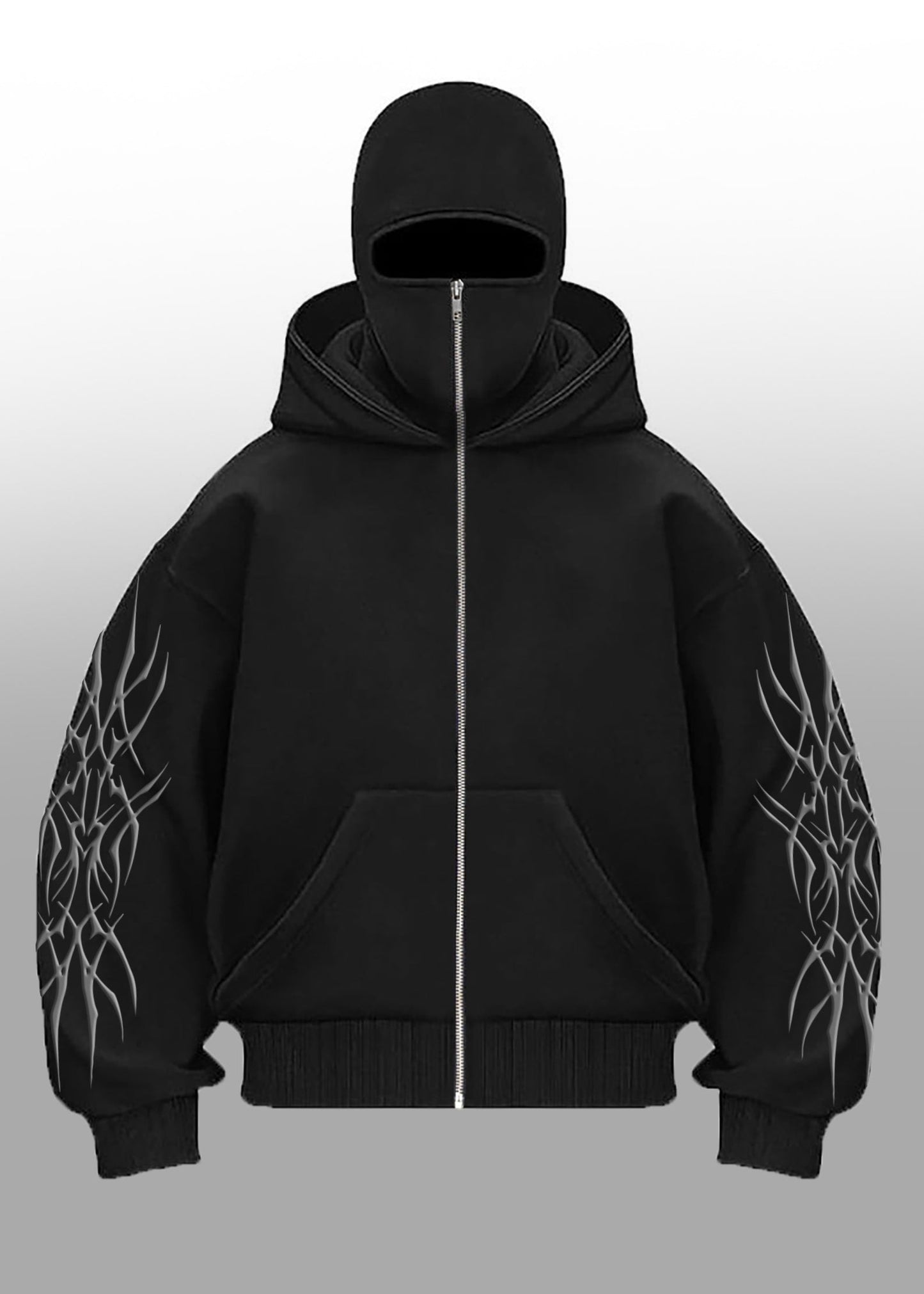 Solo Leveling Jin Woo Balaclava Zipper Hoodie - Warm Cotton Blend Fan Apparel
