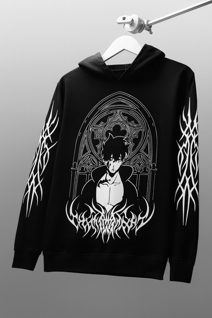 JIN WOO / SOLO LEVELING /  BALACLAVA ZIPPER HOODIE