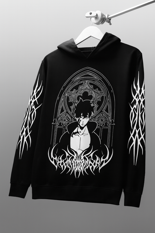 JIN WOO / SOLO LEVELING /  BALACLAVA ZIPPER HOODIE